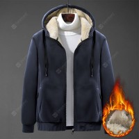 Men Cashmere Coat Cardigan Sweater Loose-fitting Thick Velvet Jacket Warm Coat