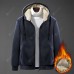 Men Cashmere Coat Cardigan Sweater Loose-fitting Thick Velvet Jacket Warm Coat