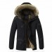 Men Parka Padded Jacket Plus Velvet Warm Cotton