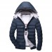 Men Warm Cotton Jacket Parka Slim Collar Korean Fashion for Autumn Winter
