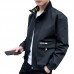 Men's Black Men's Casual Jacket Collar Korean Sports Coat Handsome Fashion Trend