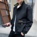 Men's Black Men's Casual Jacket Collar Korean Sports Coat Handsome Fashion Trend