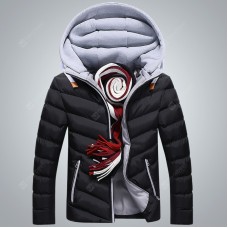 Men's Hooded Casual Cotton Jacket Thick Leisure Cotton Coat