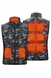 Smart 5 Zones Heating Camouflage Padded Vest for Men and Women