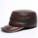 Haining Men's Leather Hat Autumn Winter Warm Ear Cow Leather Hat Sheepskin Weaving Duck Tongs