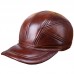 Haining Skin Hat Male Autumn And Winter Warm Cowhide Hat Outdoor Clamps Cotton Fence Leather Duck Cap