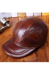 Haining Skin Hat Male Autumn And Winter Warm Cowhide Hat Outdoor Clamps Cotton Fence Leather Duck Cap