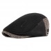 Hat Male Autumn And Winter Bener Hat Men's British Retro Front Cap Knit Duck Tongue Hat Female Korean Version Tide