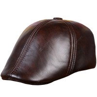 Leather Hat Men's Autumn Winter Warm Clip Cavaliers Hat Ear Duck Cart Hat Men