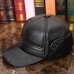 Leather Hat Men's Winter Warm Thickening Baseball Cap Sheep Leather Sheep, Old Man Ear, Winter Hat