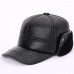 Leather Hat Men's Winter Warm Thickening Baseball Cap Sheep Leather Sheep, Old Man Ear, Winter Hat