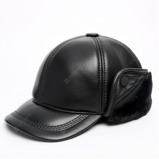 Skin Hat Sheep Leather Leather Winter Warm Ears Small Winter Hat Lei Feng Cap Old Hat Men's Cap