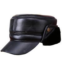 Truth Leather Wool Hat Men's Winter Warm Thicken Pingded Hood Sheep Leather Ear Duck Tongdong Hat