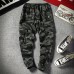 Autumn Casual Sports Pants Male Japanese Men Washing Camouflage Print Pantyhose