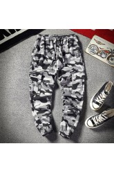 Autumn Casual Sports Pants Male Japanese Men Washing Camouflage Print Pantyhose