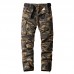 Autumn Washed Cotton Casual Pants Male Sports Trousers Camouflage Overalls Multi-pocket Straight