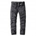 Autumn Washed Cotton Casual Pants Male Sports Trousers Camouflage Overalls Multi-pocket Straight