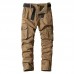 Men's Casual Slacks Pants Autumn and Winter Multi-pocket Trousers Straight Cotton Sports Pants