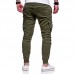 Men's Slim Casual Drawstring Trousers Multi-Pocket Tooling Pants