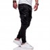 Men's Slim Casual Drawstring Trousers Multi-Pocket Tooling Pants