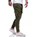 Men's Slim Casual Drawstring Trousers Multi-Pocket Tooling Pants