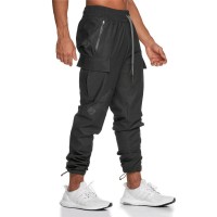 Muscle Brothers Sports Trousers Male Summer Quarter Running Training Fitness Trousers Waterproof Technology Closed Foot Pants