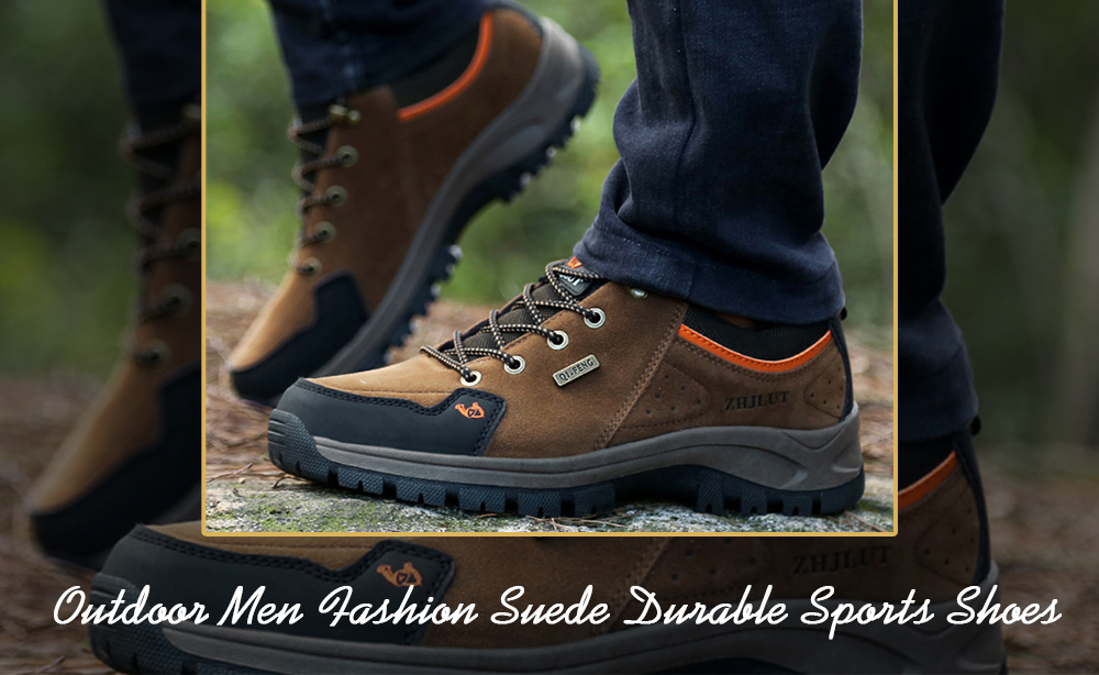 Outdoor Fashion Shock-absorbing Sneakers for Men - Brown Bear EU 42