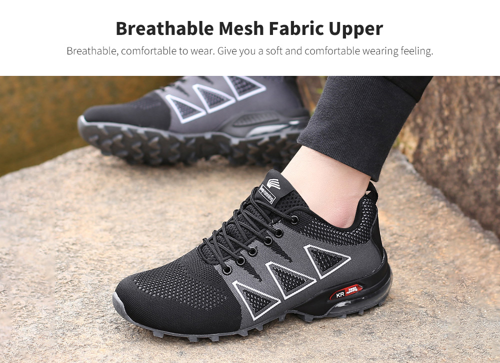 Fashion Trend Air Cushion Men's Sneakers Sports Shoes - Blue EU 44 Breathable Mesh Fabric Upper