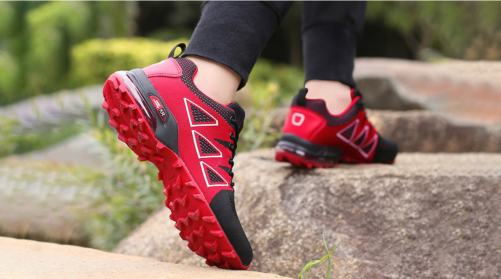 Fashion Trend Air Cushion Men's Sneakers Sports Shoes - Red EU 47