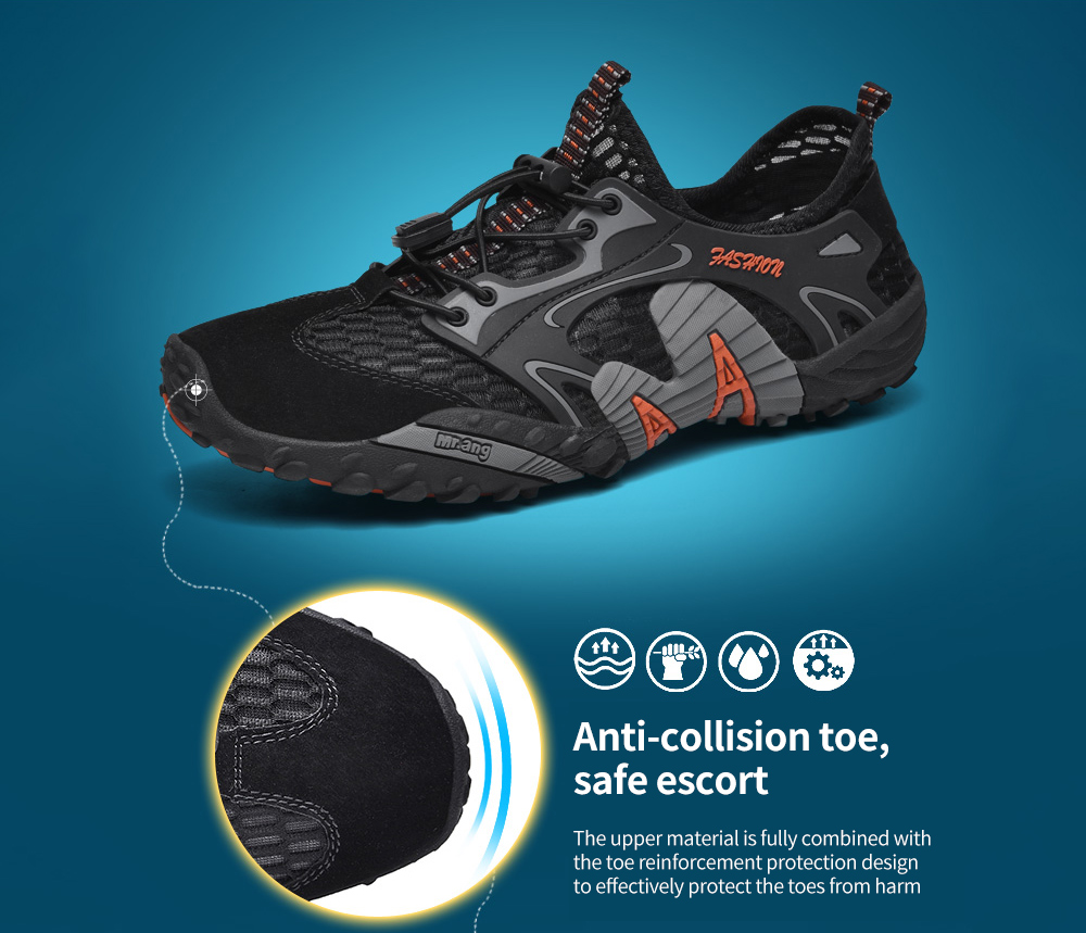 Men Hiking Shoes Anti-collision toe, safe escort