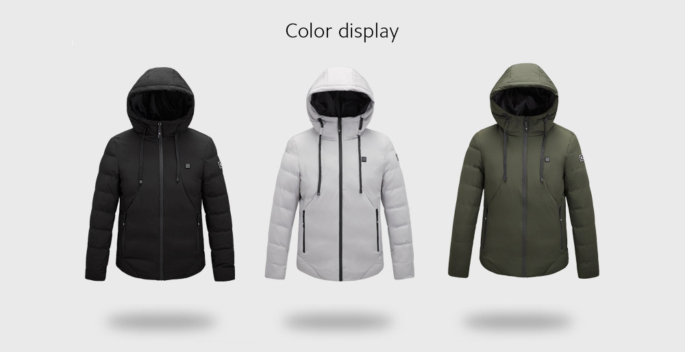 Winter Intelligent Charging Heating Warm Cotton Coat color display