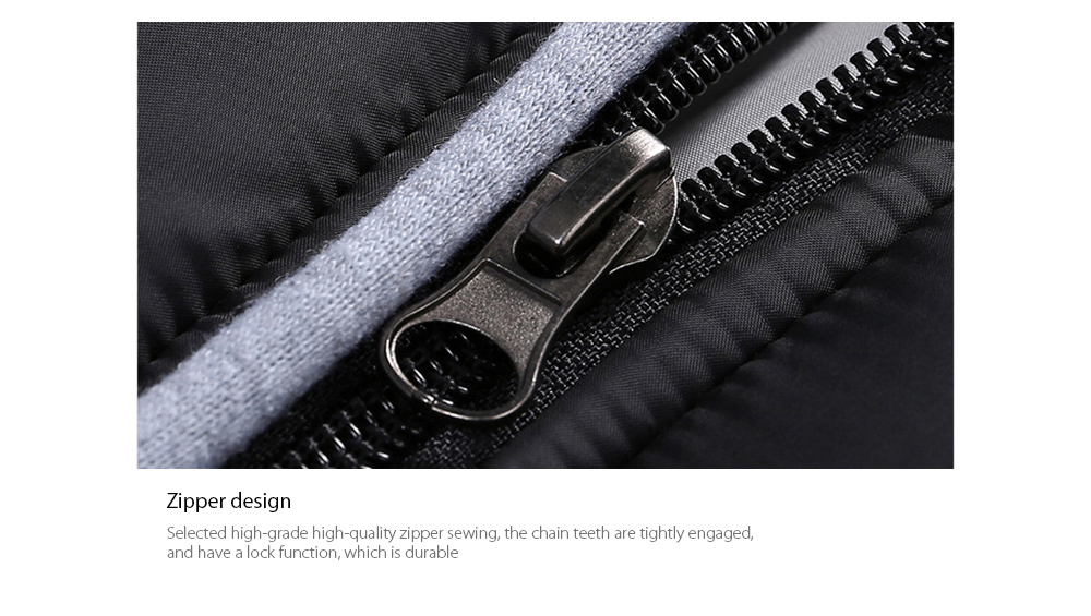 Men's Winter Padded Jacket Zipper design