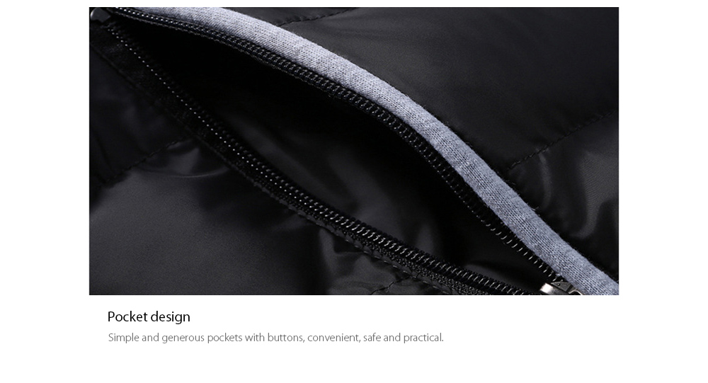 Men's Winter Padded Jacket Pocket design