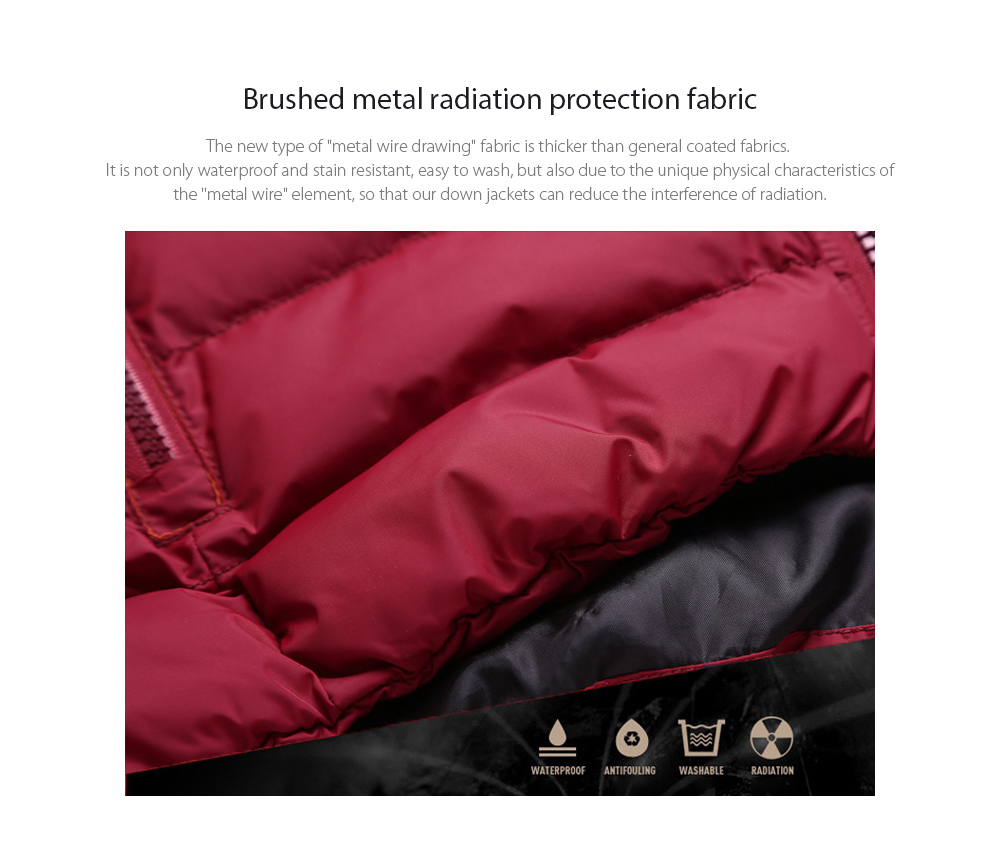 Brushed metal radiation protection fabric