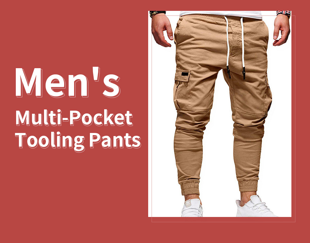 Men's Care Casual Beam Line Multi-pocket Tooling Pants - ArmyGreen XXL