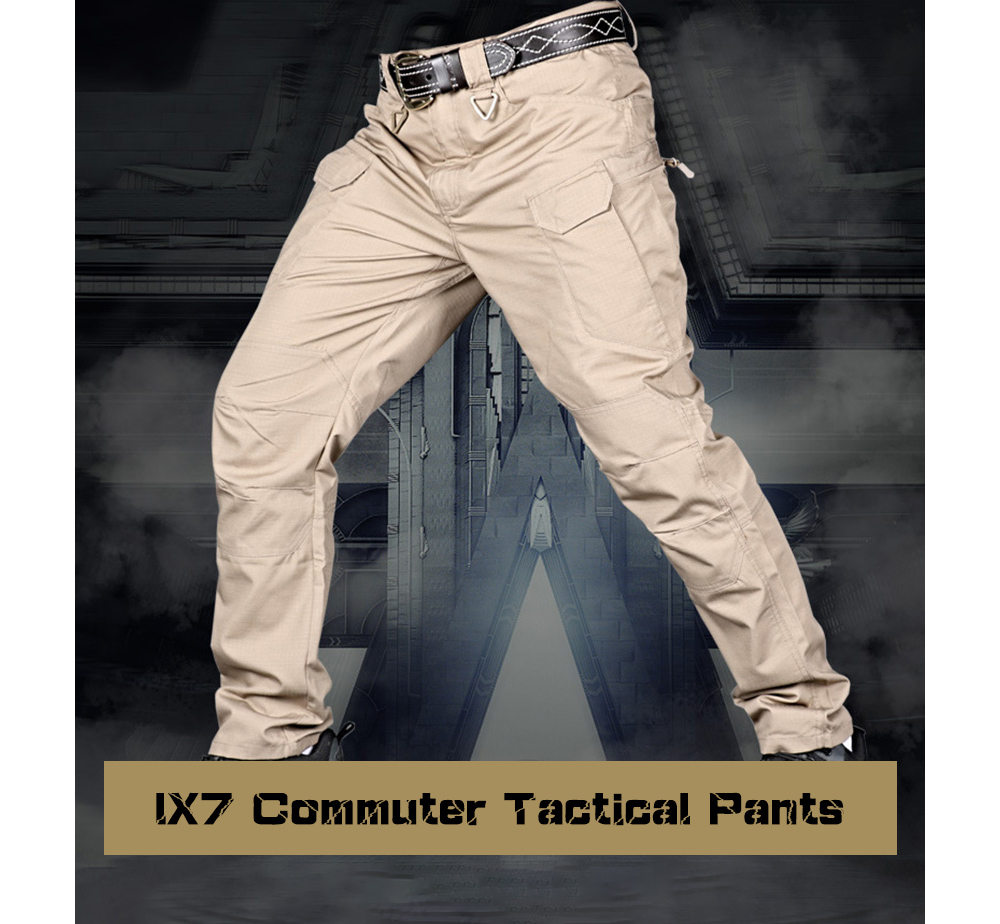 IX7 Men Tactical Pants Outdoor Training Special Forces Army Trousers Autumn and Winter Mountaineers Wear-resistant Clothing - Gray XL