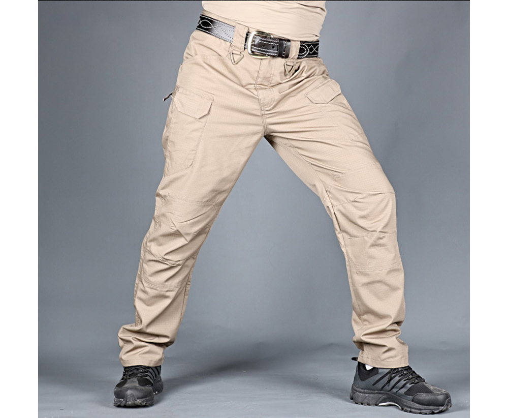 IX7 Men Tactical Pants Outdoor Training Special Forces Army Trousers Autumn and Winter Mountaineers Wear-resistant Clothing - Gray XL