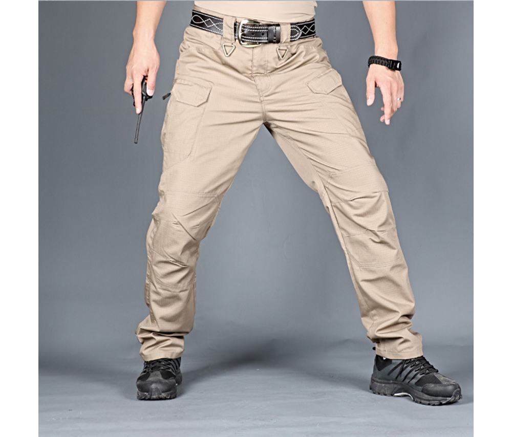 IX7 Men Tactical Pants Outdoor Training Special Forces Army Trousers Autumn and Winter Mountaineers Wear-resistant Clothing - Gray XL