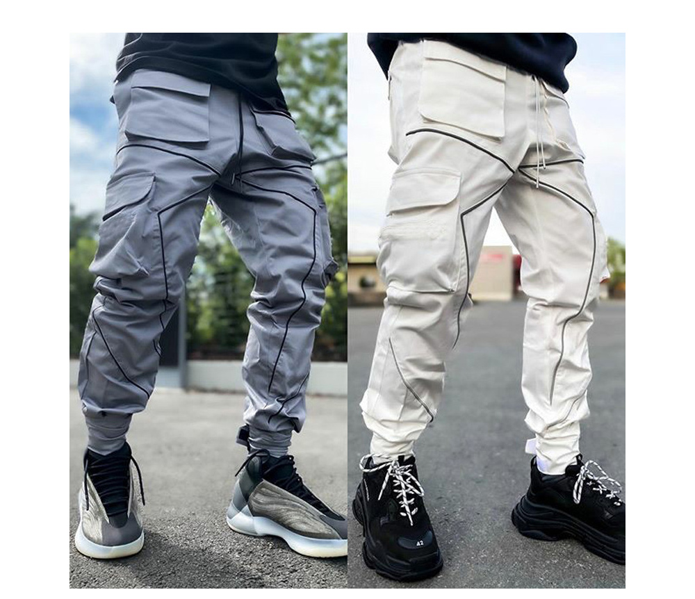 Muscle Fitness Trousers Autumn And Winter Anti-glossy Feet Running Sports Casual Workshop Male Tide - Black M