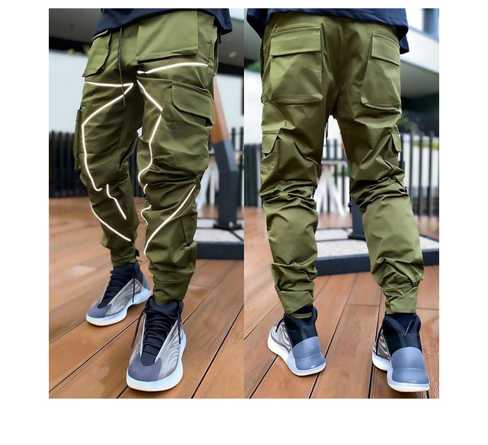 Muscle Fitness Trousers Autumn And Winter Anti-glossy Feet Running Sports Casual Workshop Male Tide - Black M